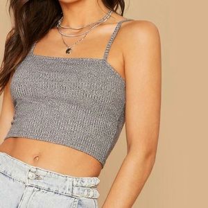 Women’s rib knit cropped tank